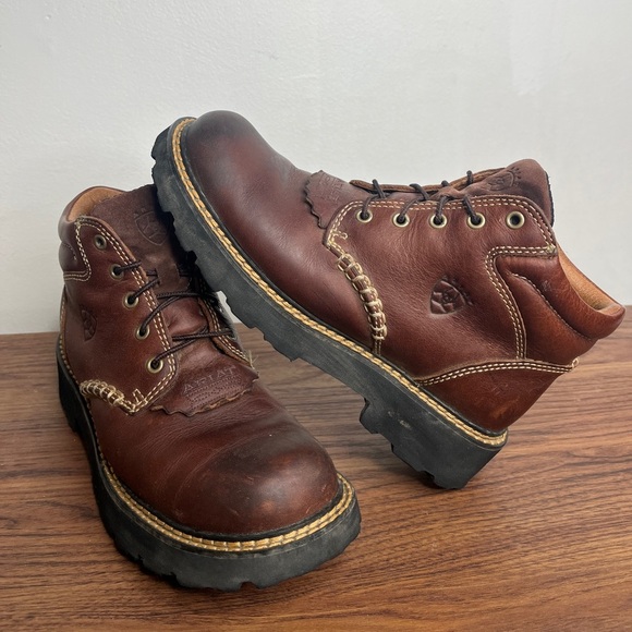 ARIAT Canyon Women’s size 7B Leather Lace Up Riding Work Boots Outdoors Hiking - Picture 2 of 13